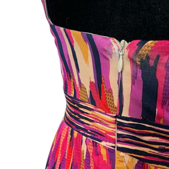Trina Turk Margery Ikat Maxi Dress with Stretch Size XS Colorful Sleeveless - Picture 8 of 10
